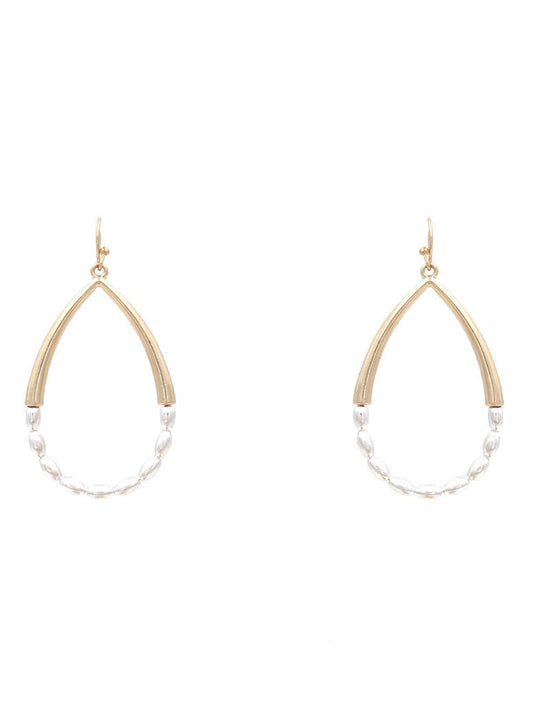 Two Tone Teardrop Earrings