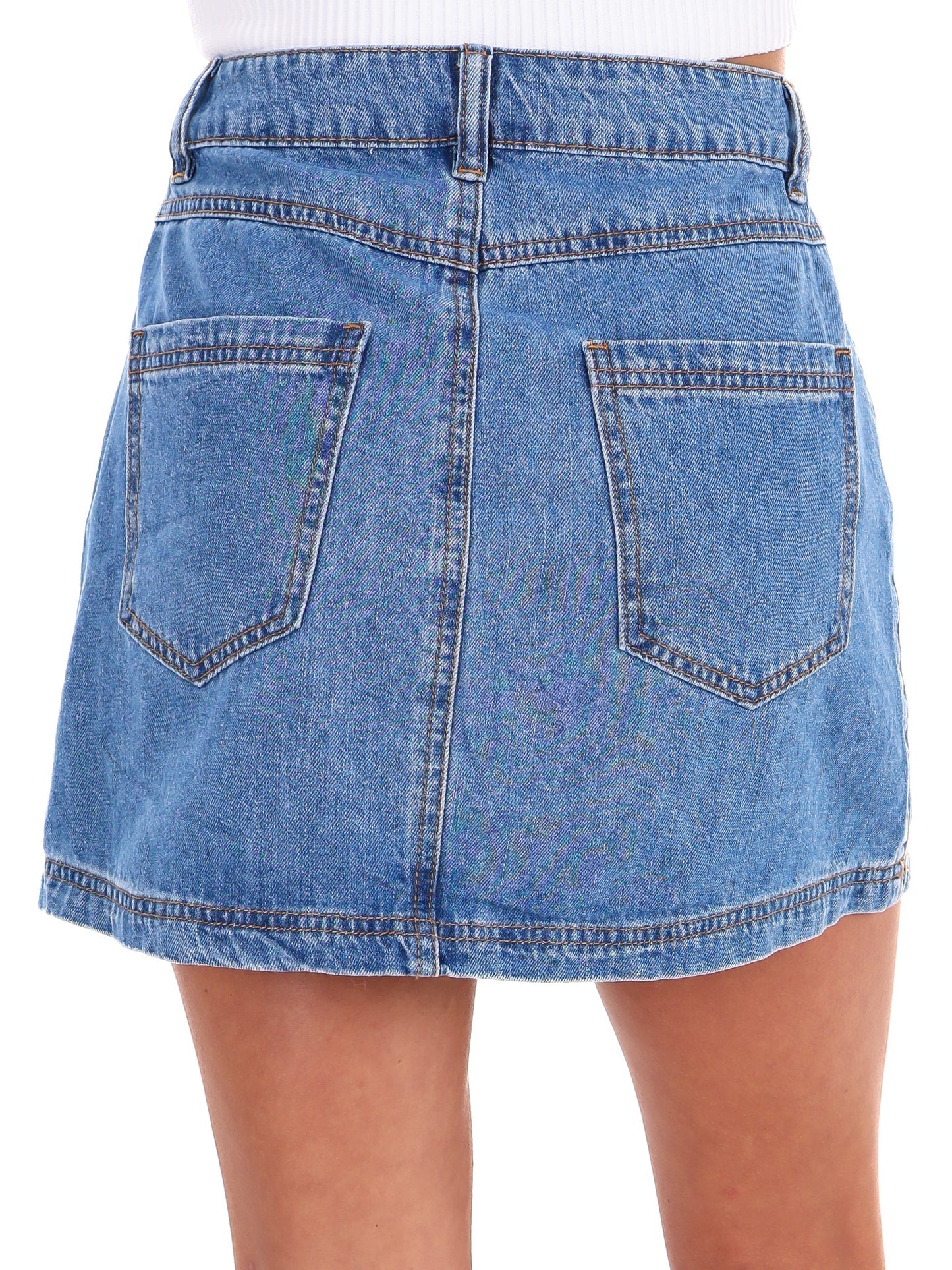 It's A Girl Thing Ribbon Denim Skirt