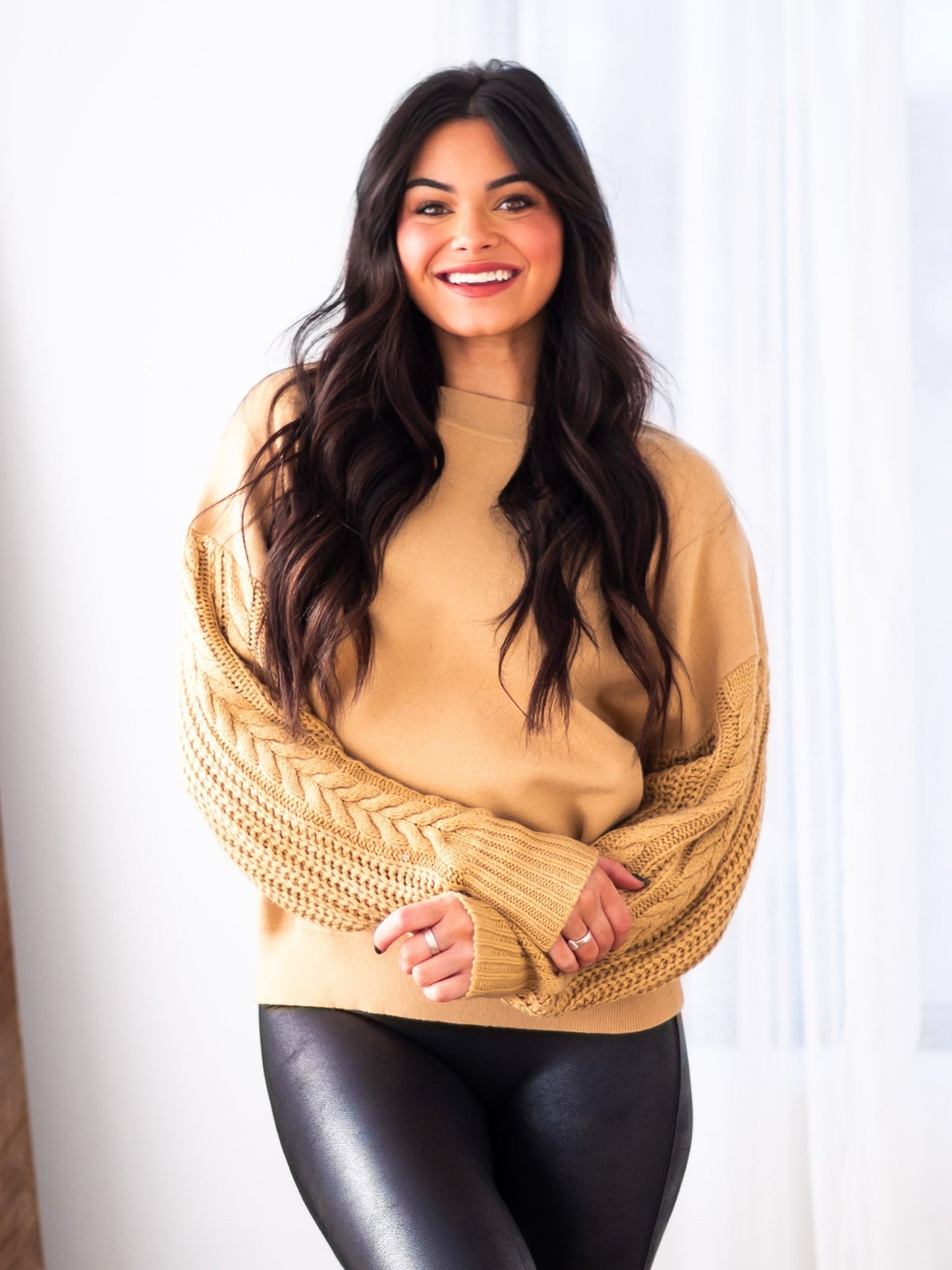 No Drama Cable Sleeve Sweatshirt