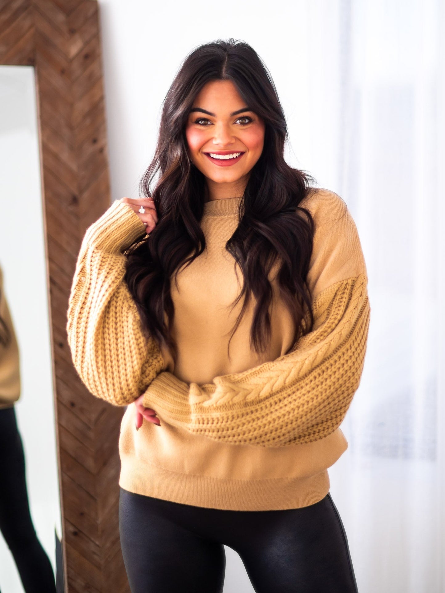 No Drama Cable Sleeve Sweatshirt