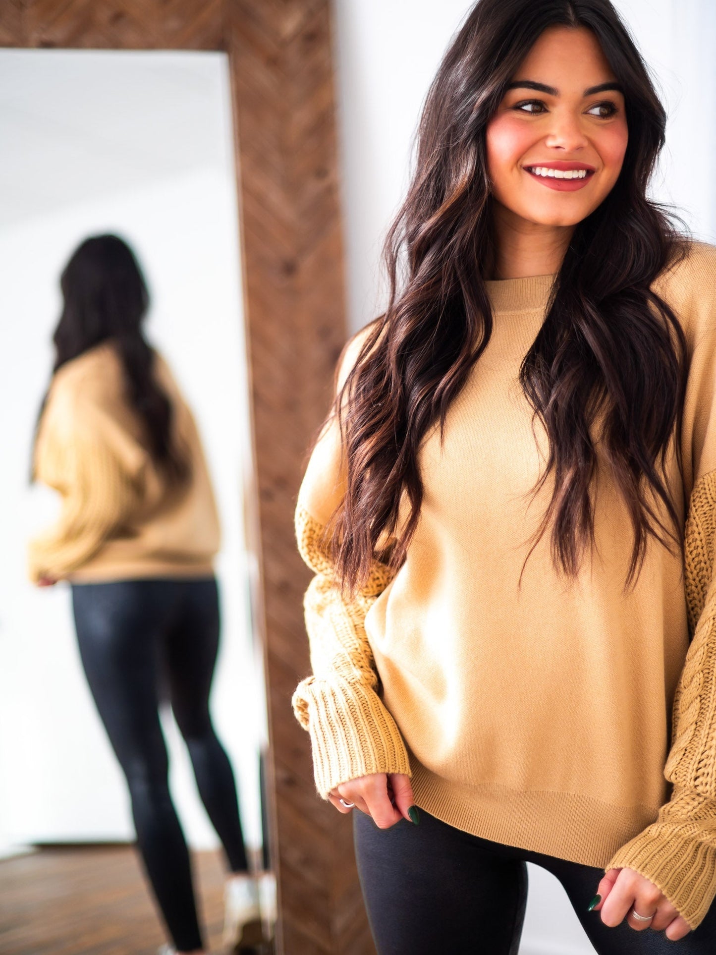 No Drama Cable Sleeve Sweatshirt