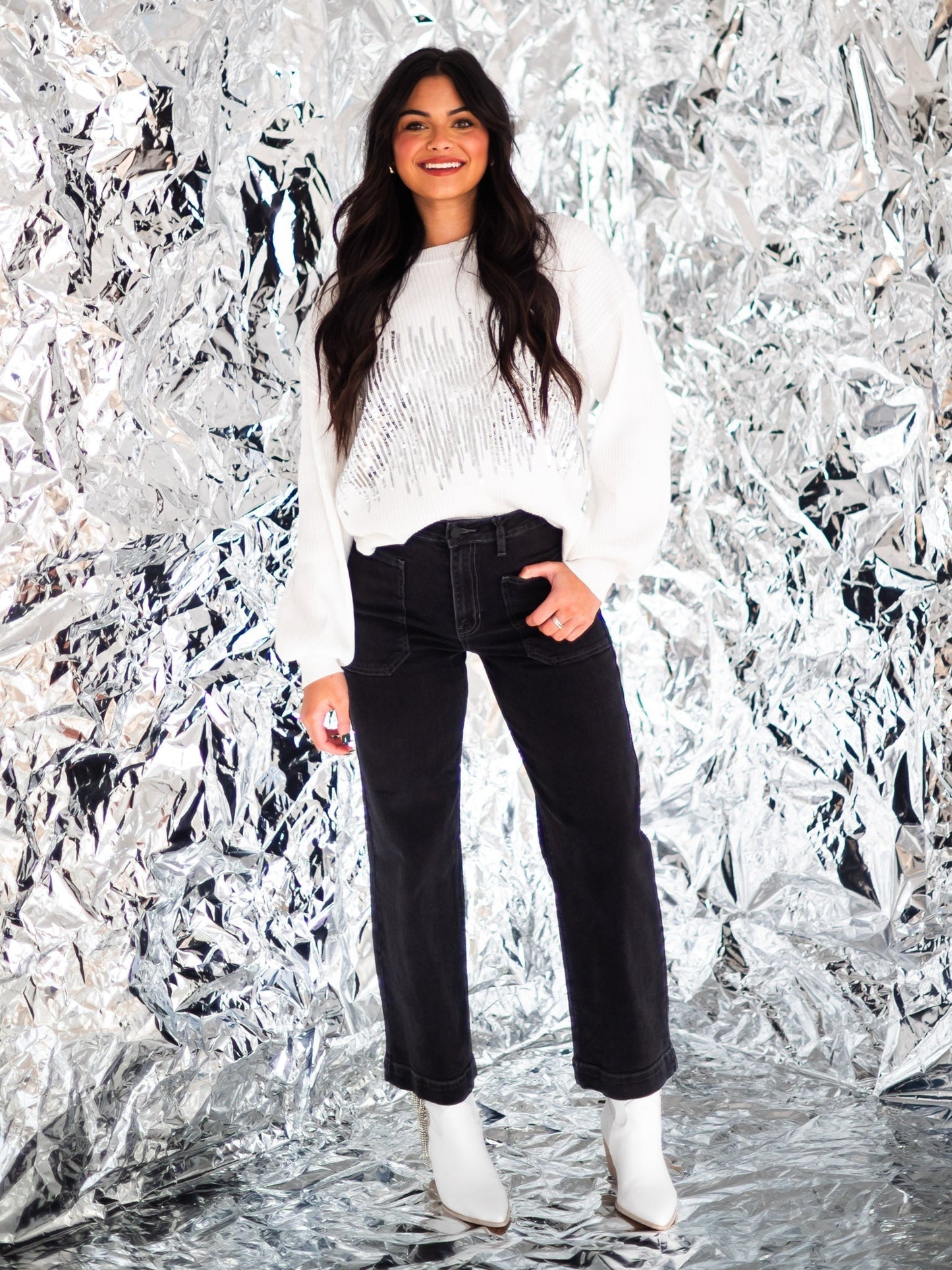 Curvy Sparkle Like Diamonds Sweater