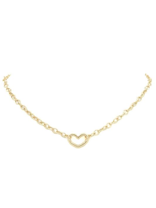 Small Open Heart Necklace