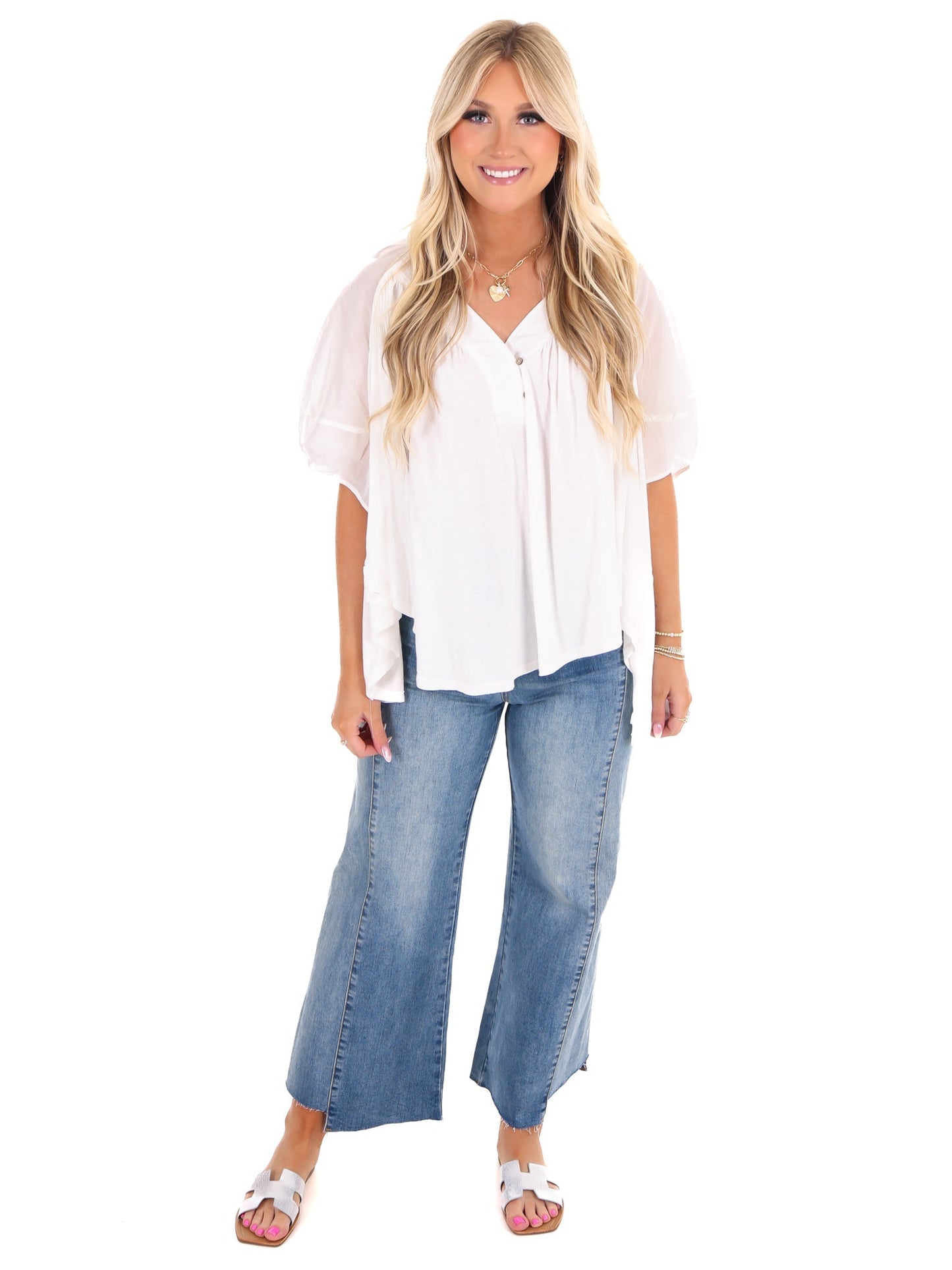 Free People Sunray Babydoll Top