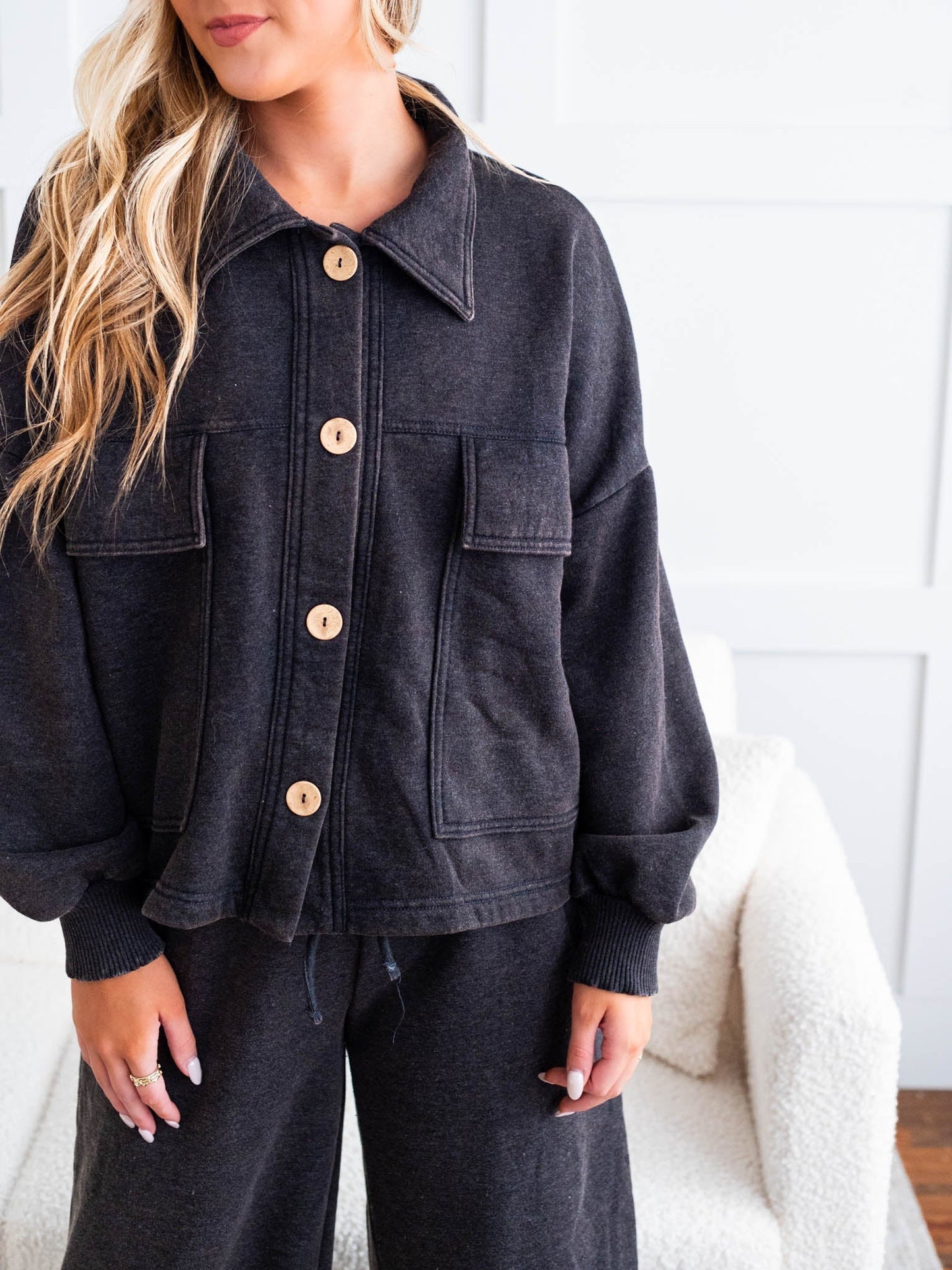 Sweet Beginnings Cropped Shacket