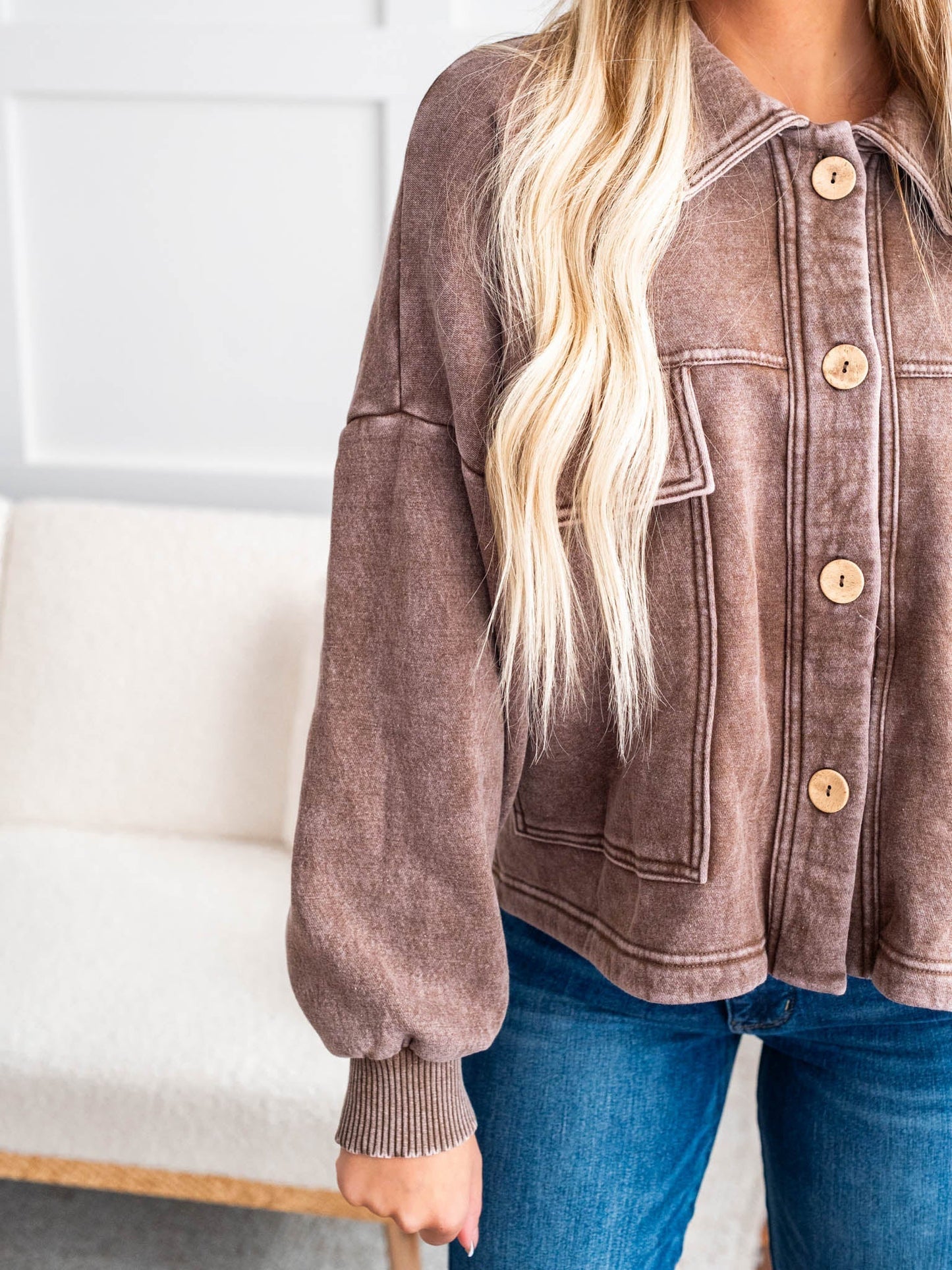Sweet Beginnings Cropped Shacket
