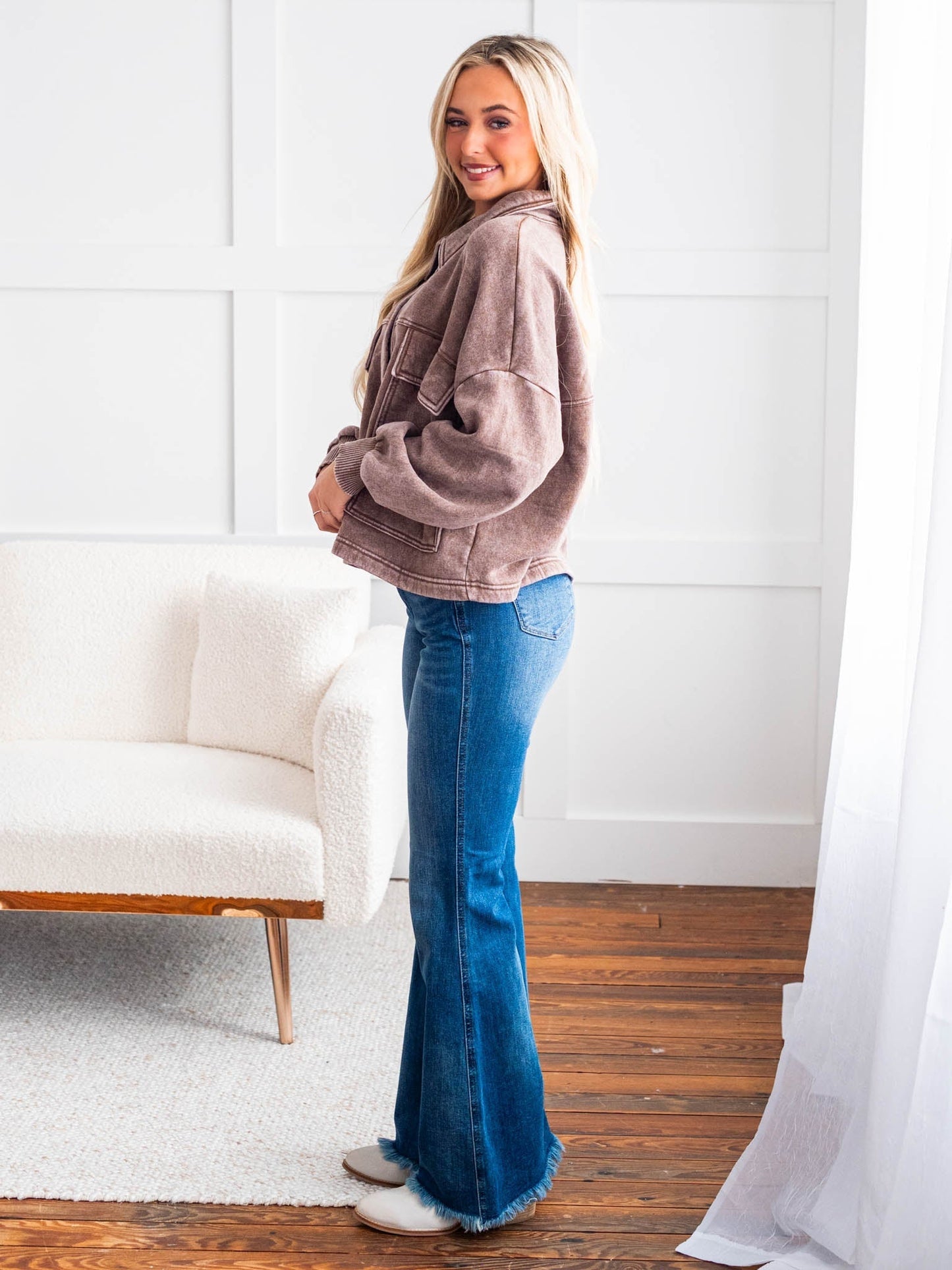 Sweet Beginnings Cropped Shacket