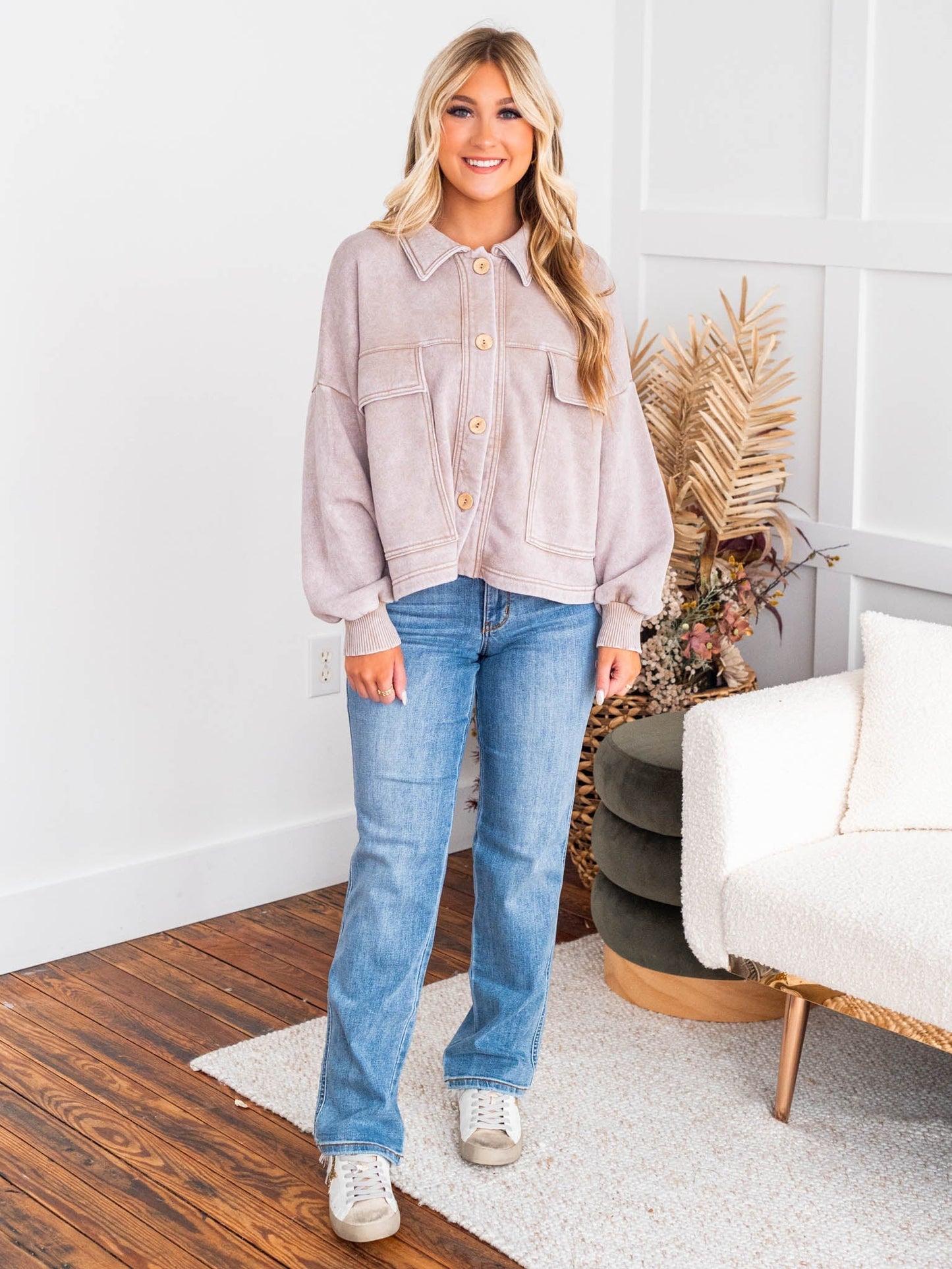 Sweet Beginnings Cropped Shacket
