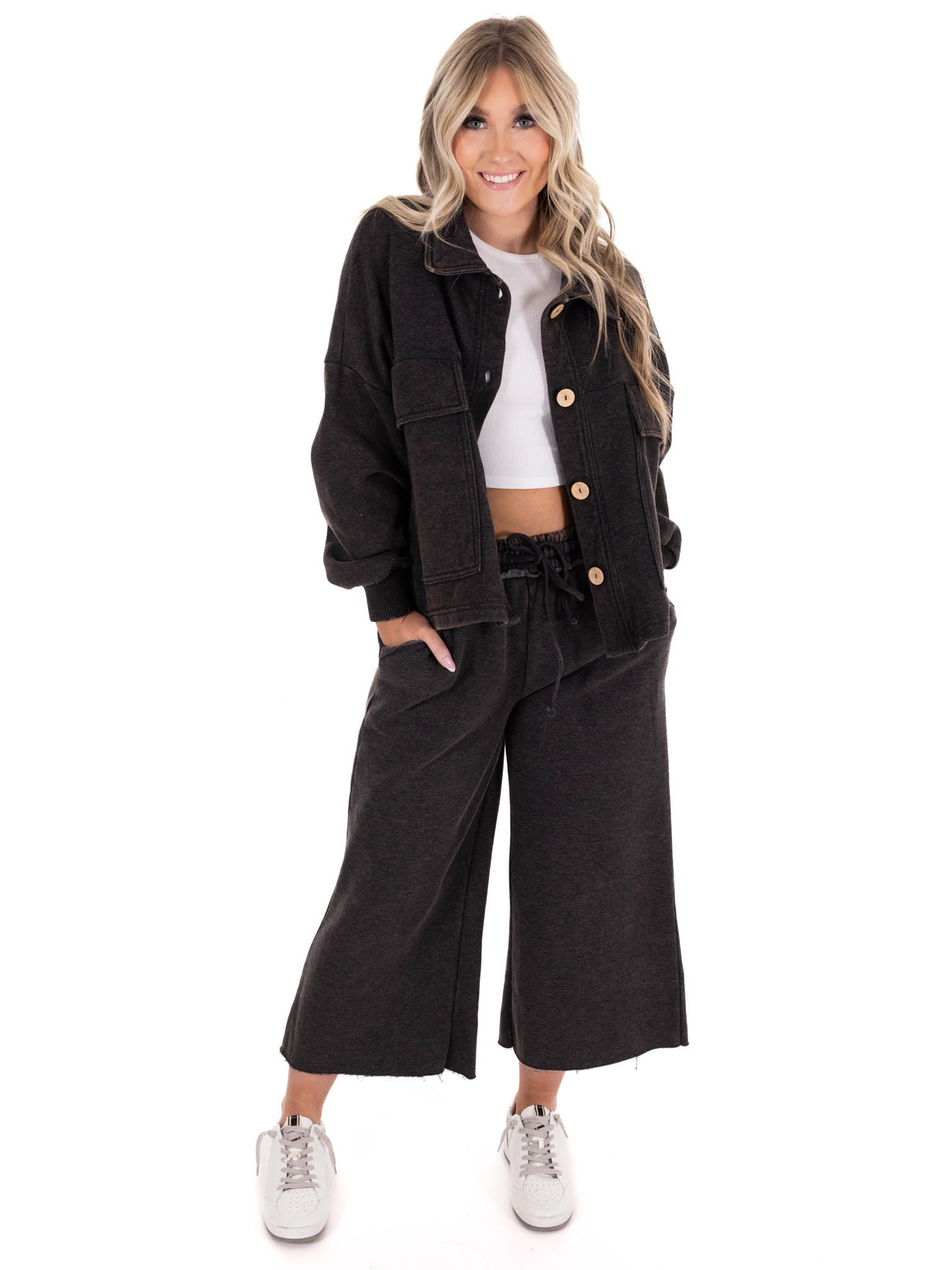 Sweet Beginnings Cropped Shacket