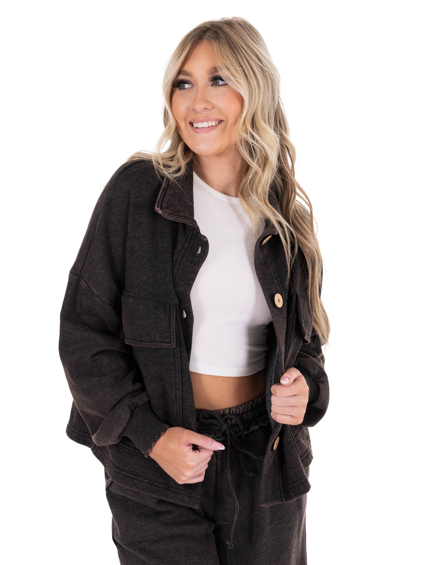 Sweet Beginnings Cropped Shacket