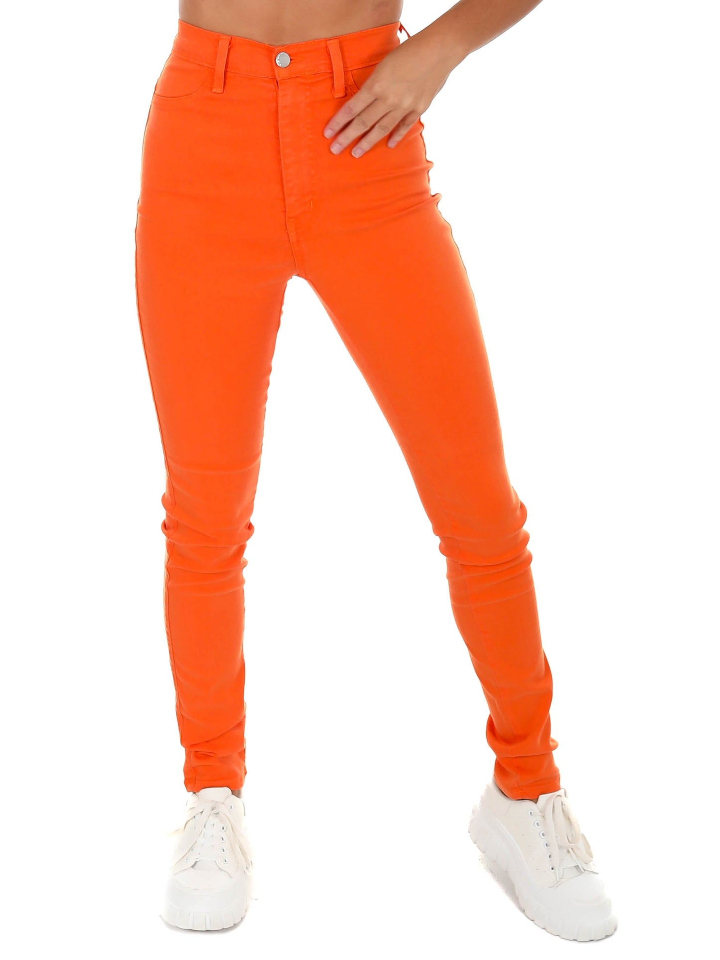 Keep It Up Orange Skinny Jean