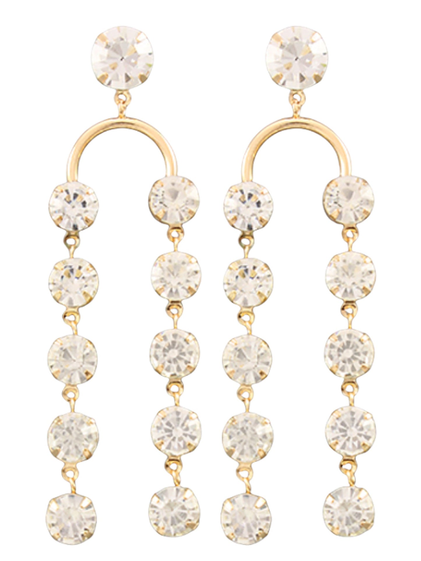 Clear Stone Drop Earrings