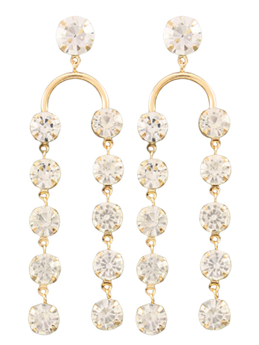 Clear Stone Drop Earrings