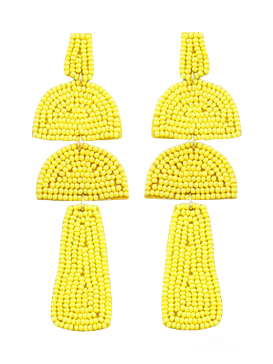 Seed Beads Mushroom Shape Earrings