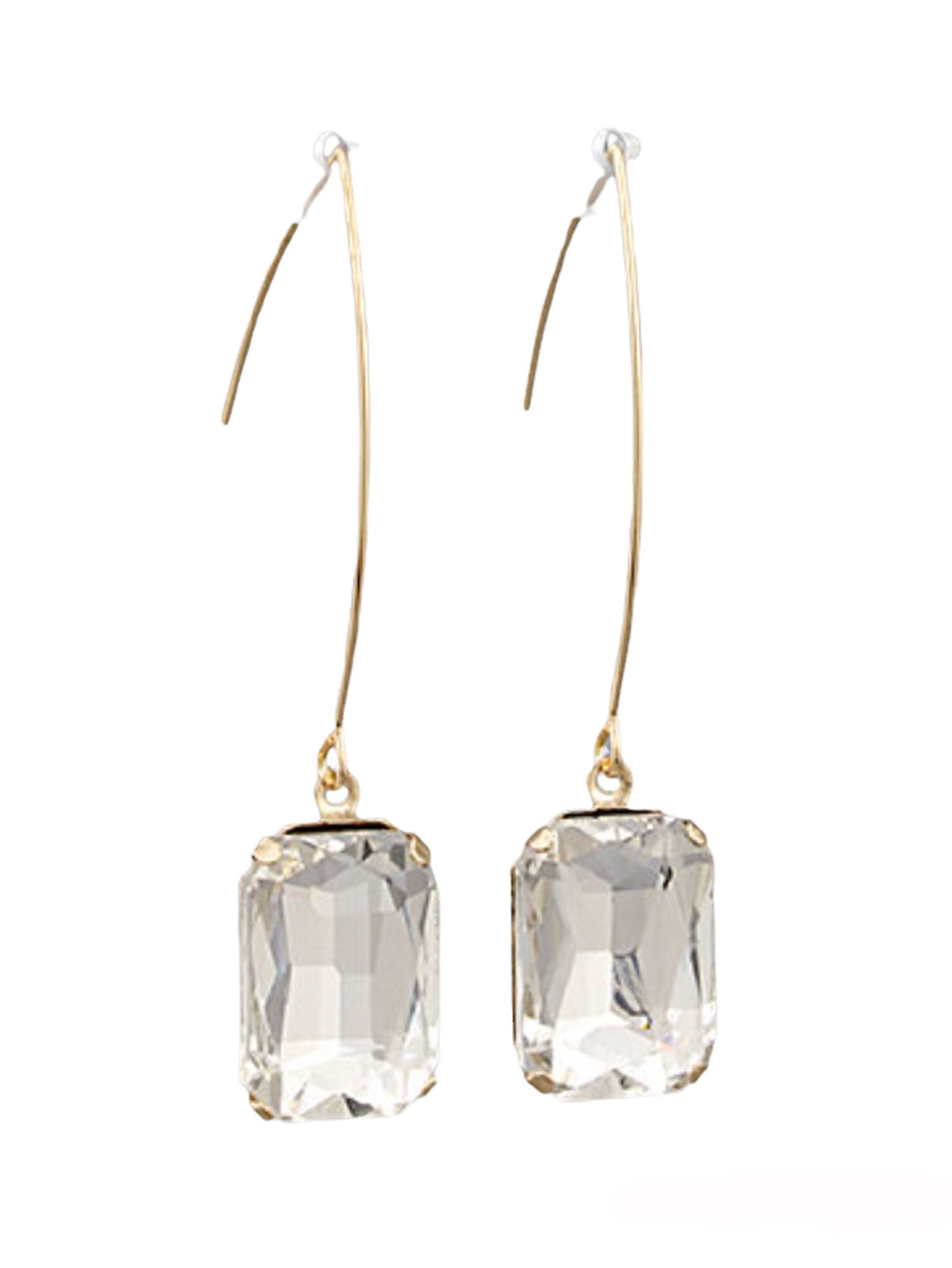 Round Glass Stone Earrings