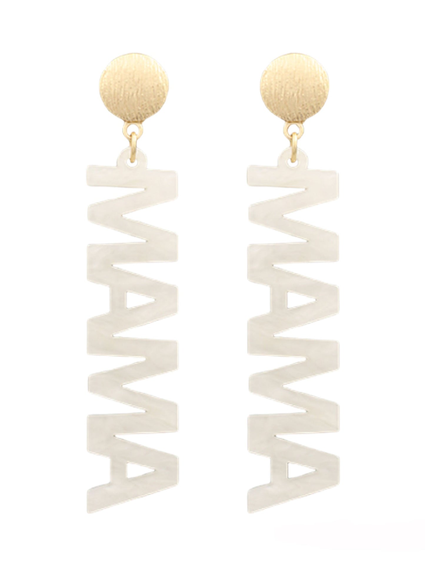 MAMA Acetate Letter Earrings