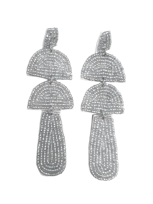 Mushroom Shaped Seed Bead Earrings
