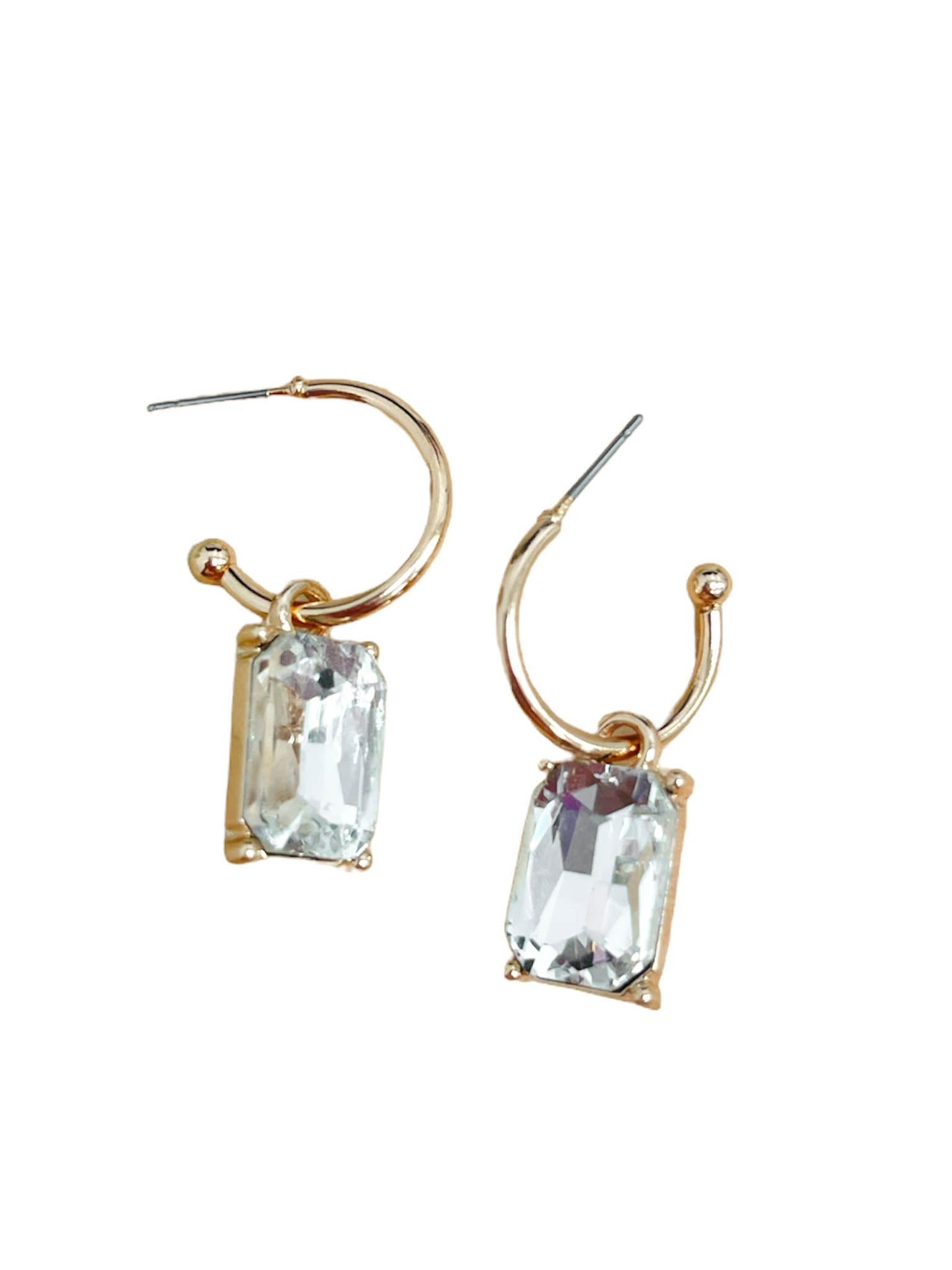 Open Hoop with Glass Bead Earrings