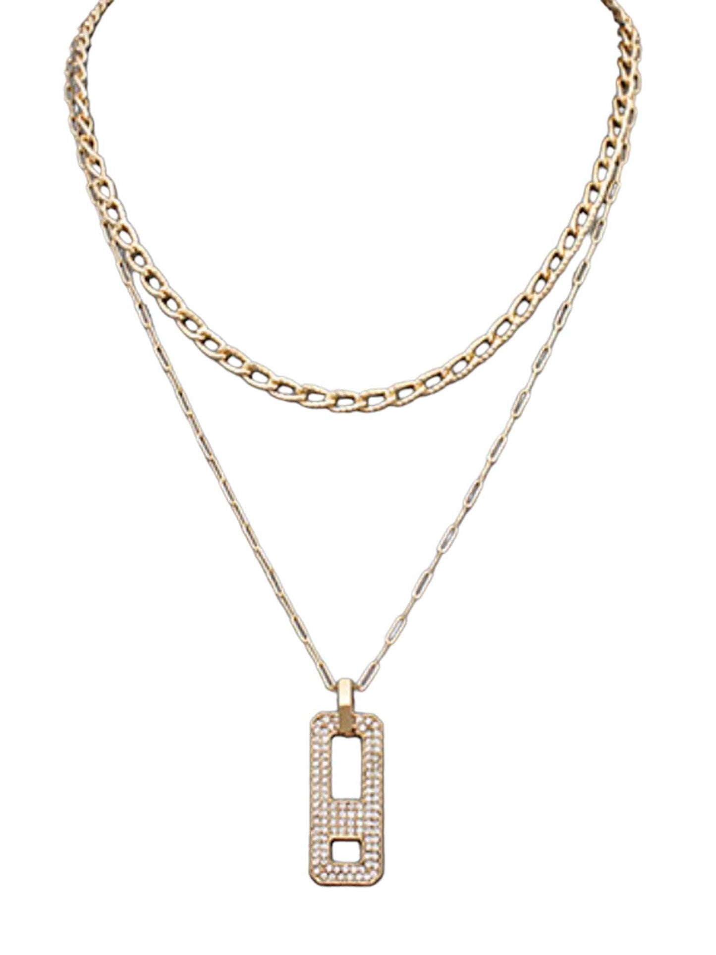 Pave Zipper Clip Necklace