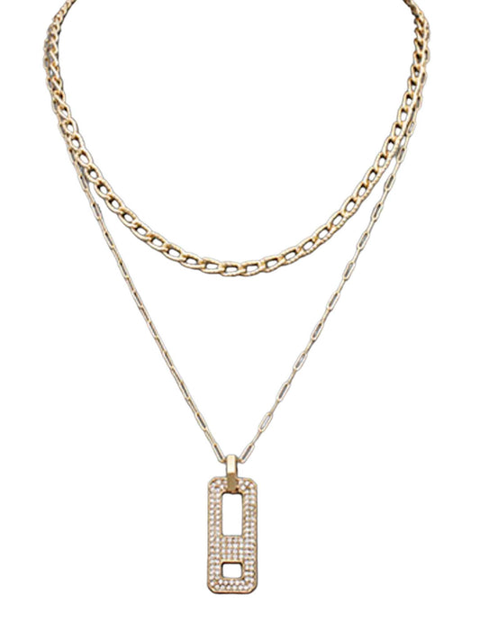 Pave Zipper Clip Necklace