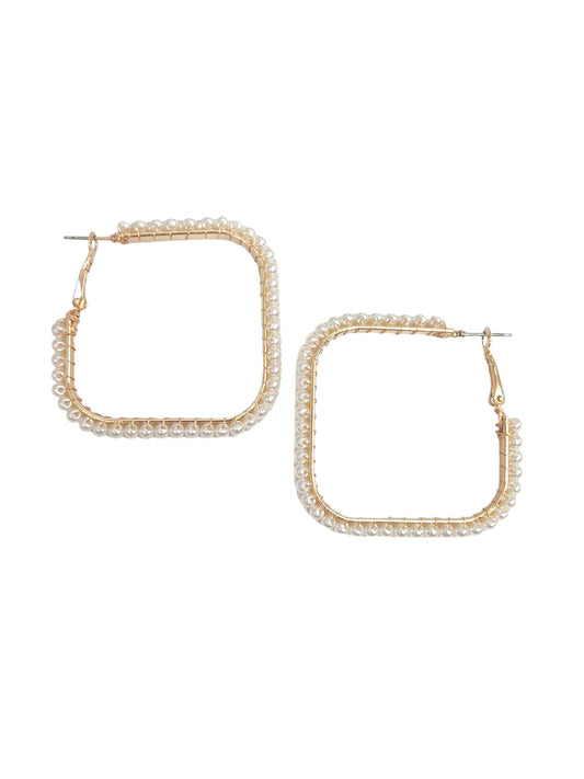 Pearl Square Earrings