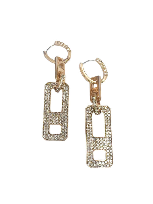 Pave Zipper Clip Hoops