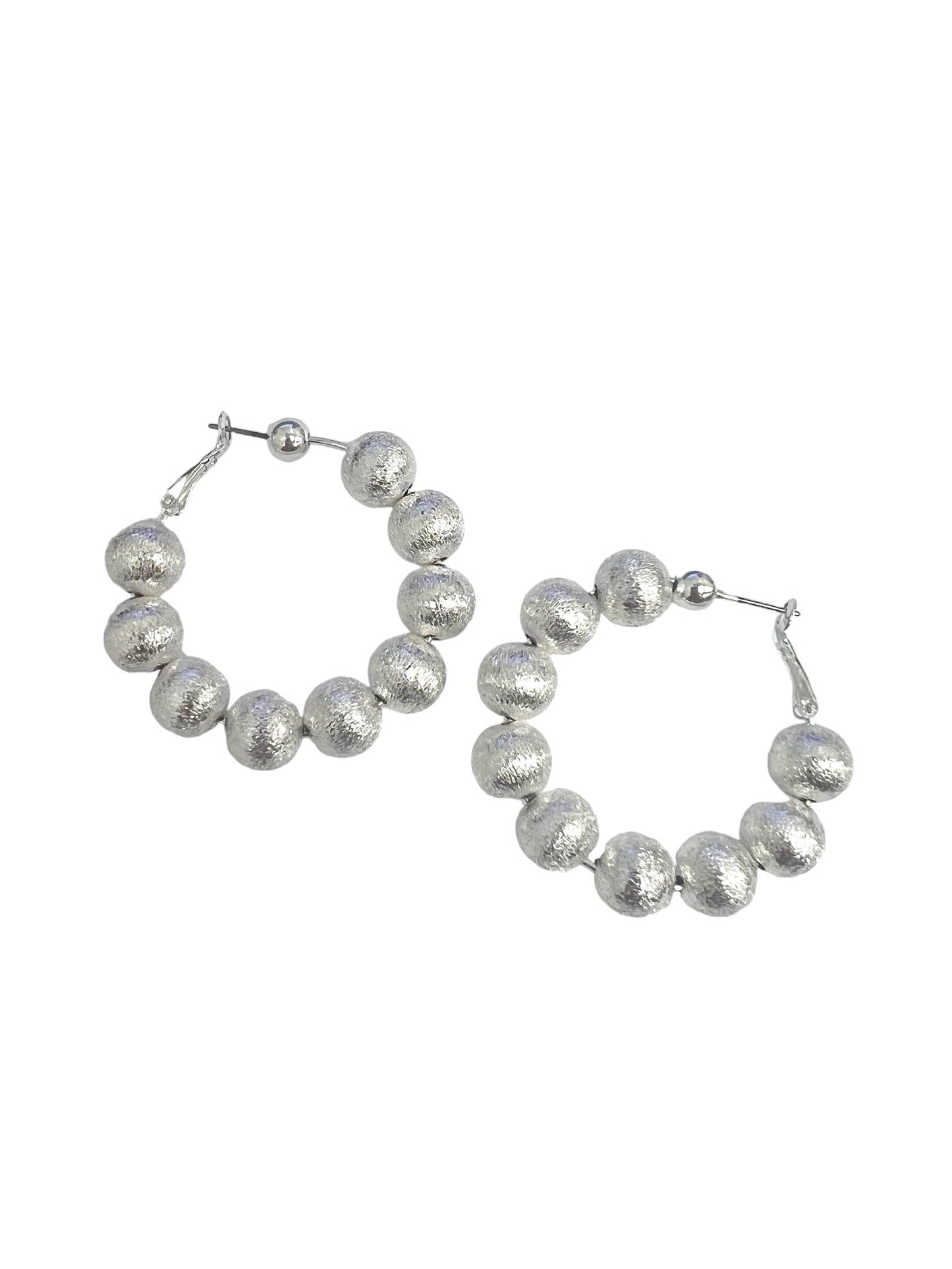 Ball Hoop Earrings