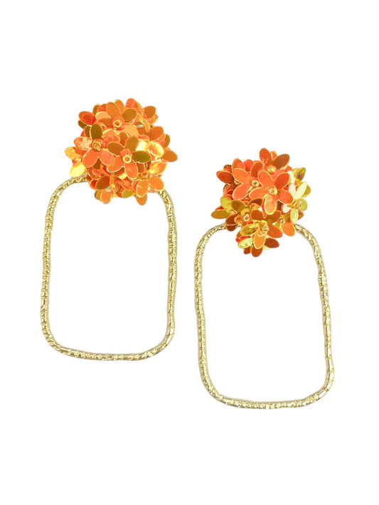 Iridescent Flower Hoops