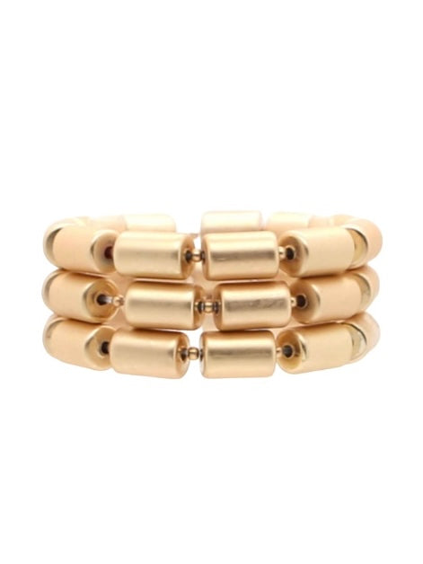 Wide Beaded Stack Bracelet