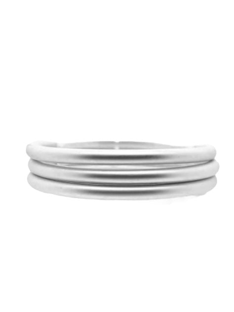 Silver Bangle Stack Bracelet