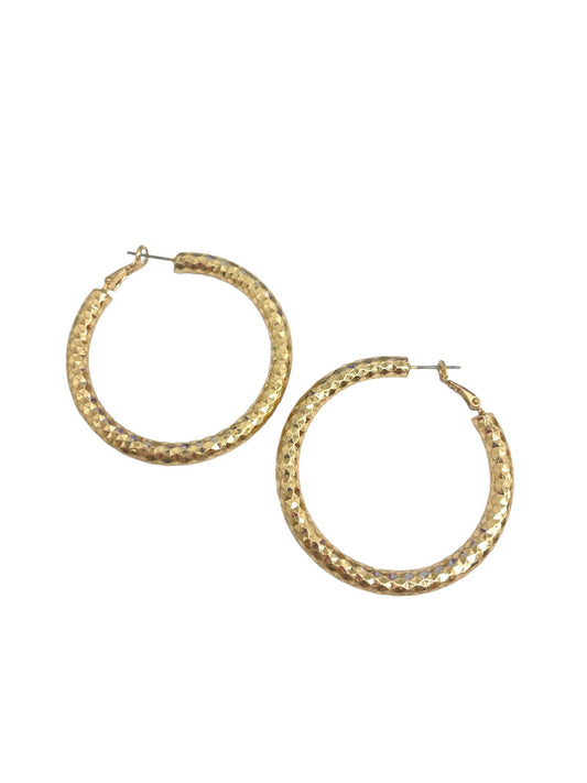 Textured Medium Hoop Earrings