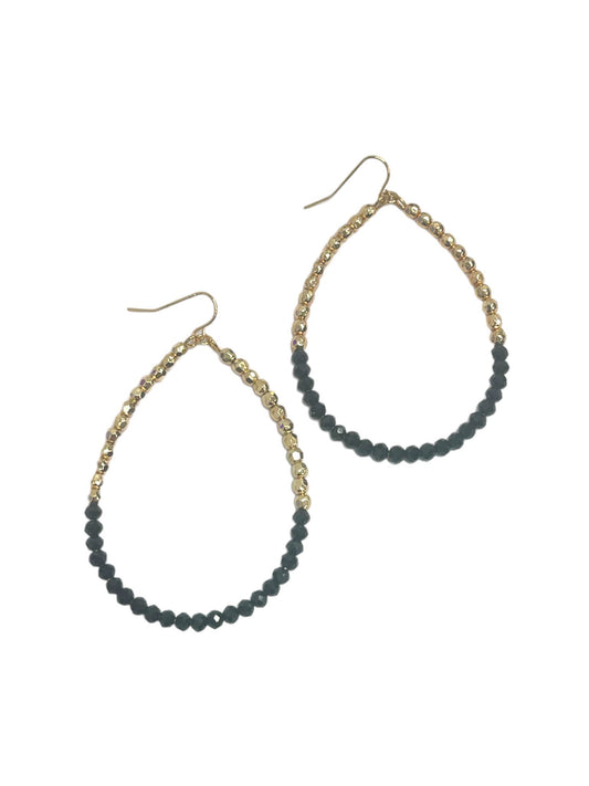 Crystal Beaded Hoop Earrings
