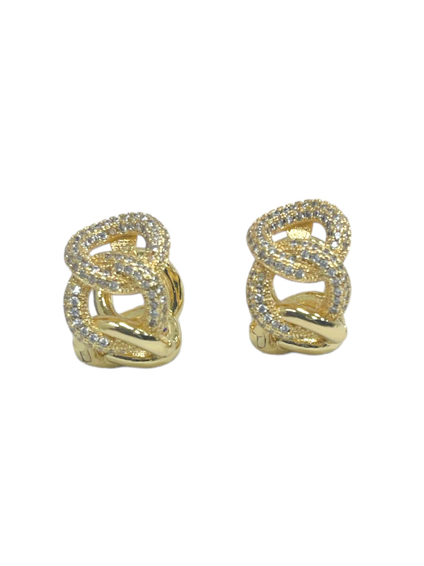 Chainlink Pave Hoops