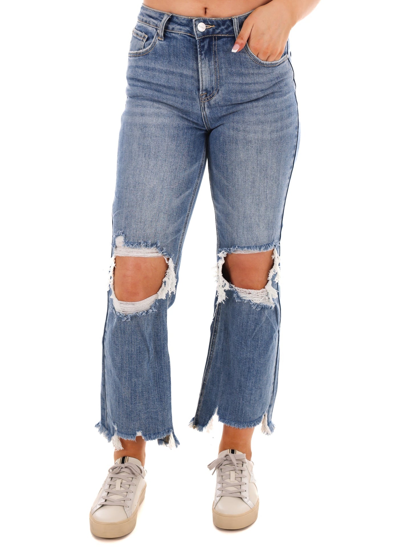 Let me Go High Rise Crop Jeans