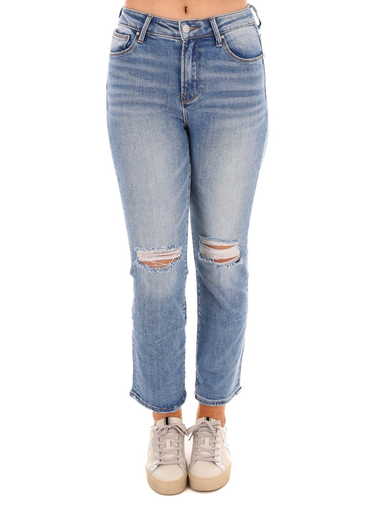 In My Feelings Slim Straight Ankle Jeans