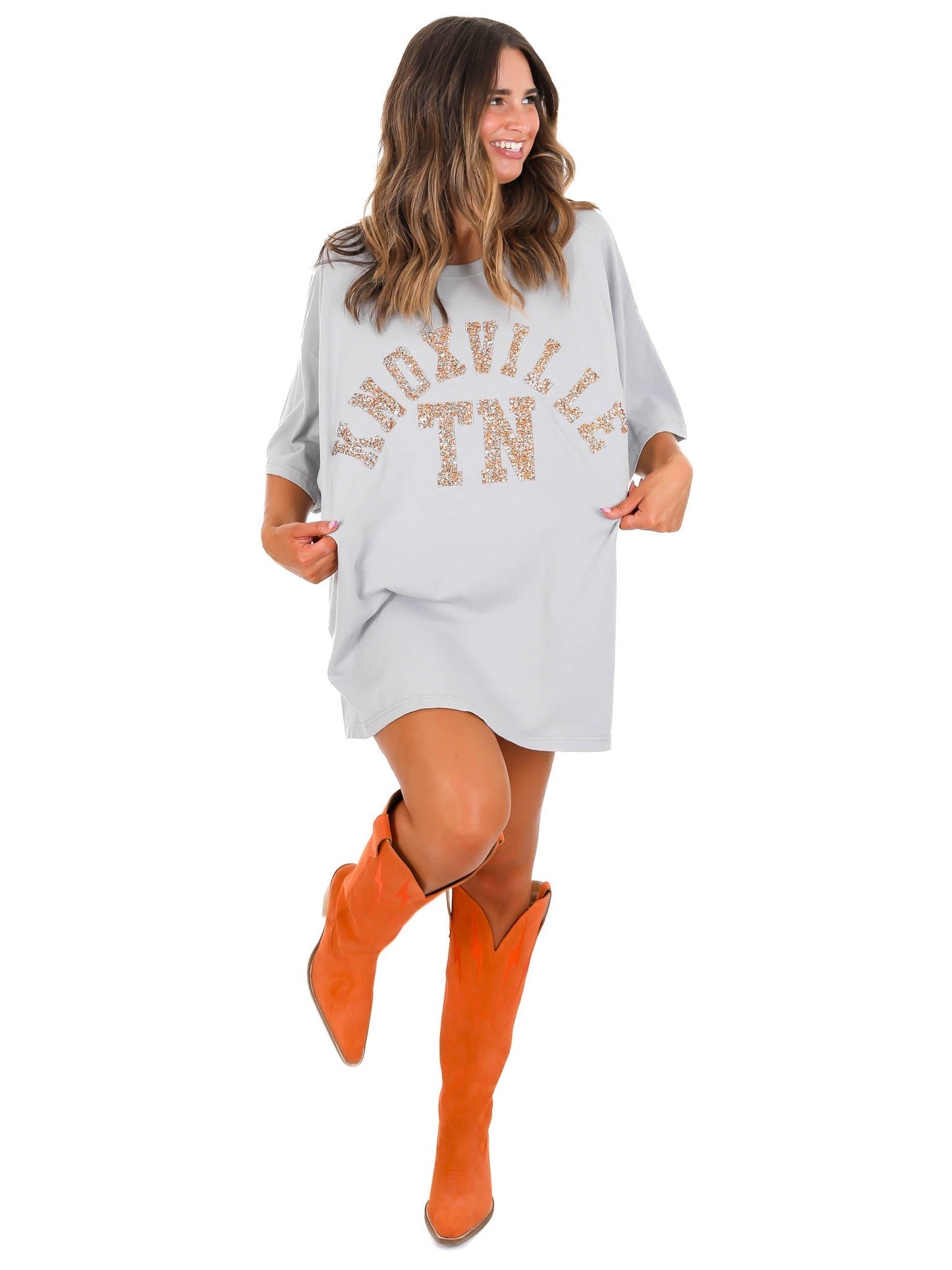 Rhinestone Knoxville TN Oversized Tee