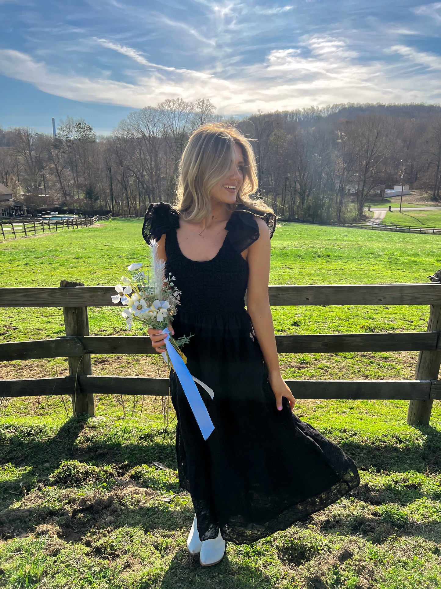 Hello Beautiful Embroidered Midi Dress