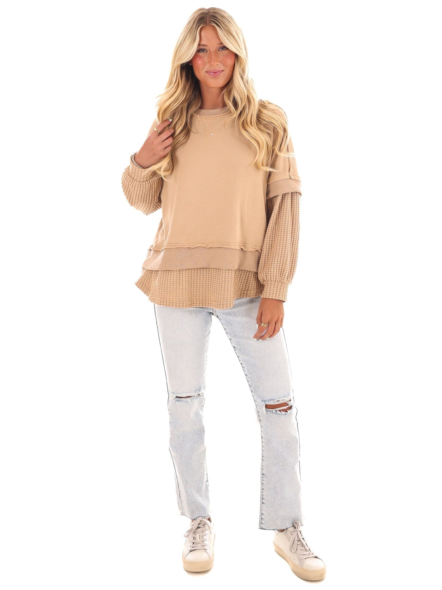 Safe to Say Contrast Top