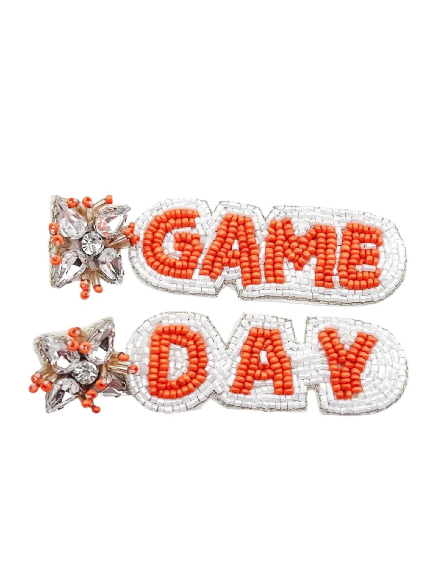 Seed Bead Game Day Earrings