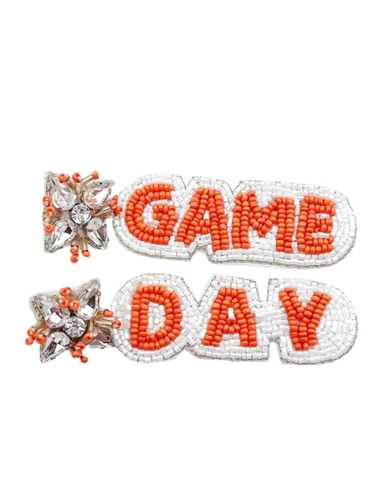 Seed Bead Game Day Earrings