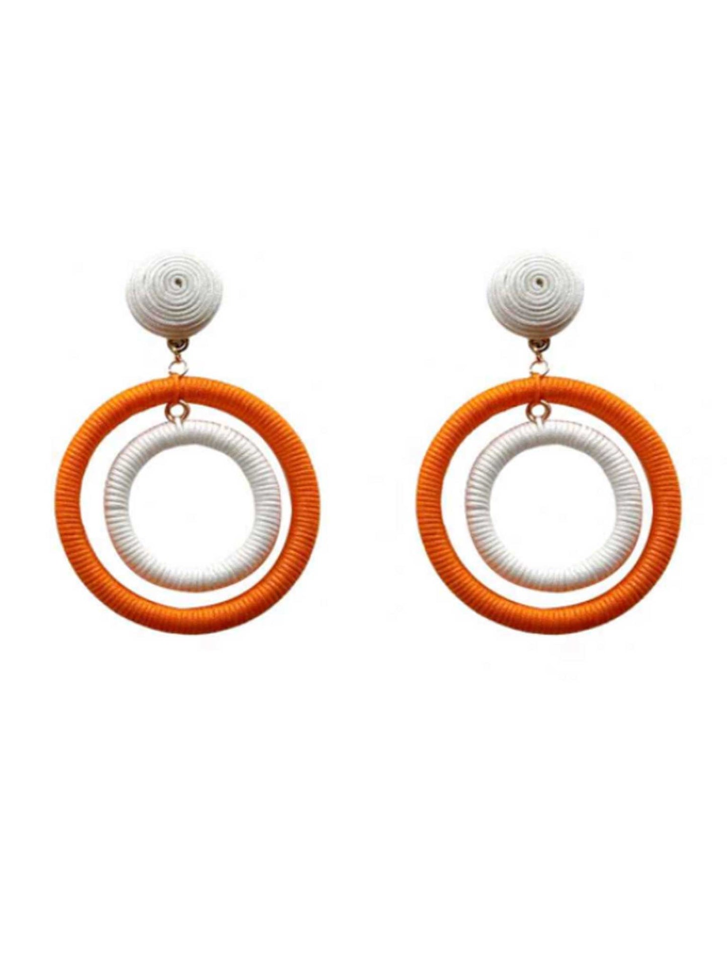 Layered Wrapped Dangle Hoop Earrings