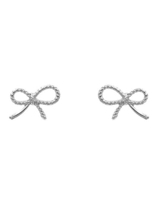 Rope Textured Ribbon Stud Earrings