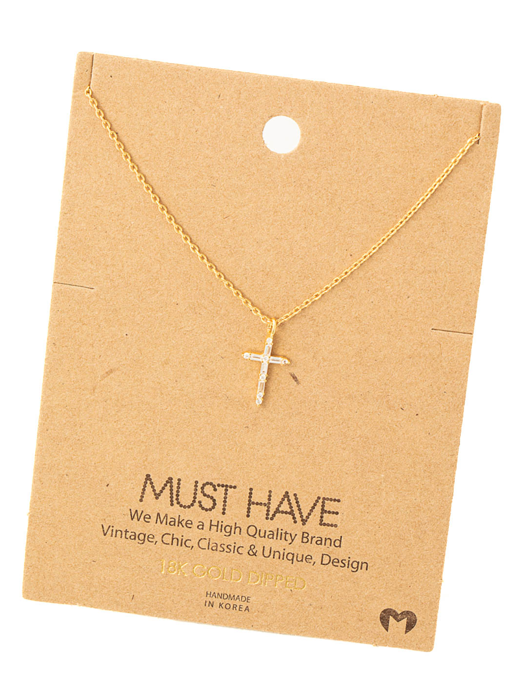 Rhinestone Cross Necklace