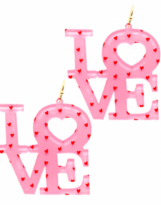Valentine LOVE Letter Earrings