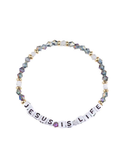 Jesus is Life Letter Bracelet