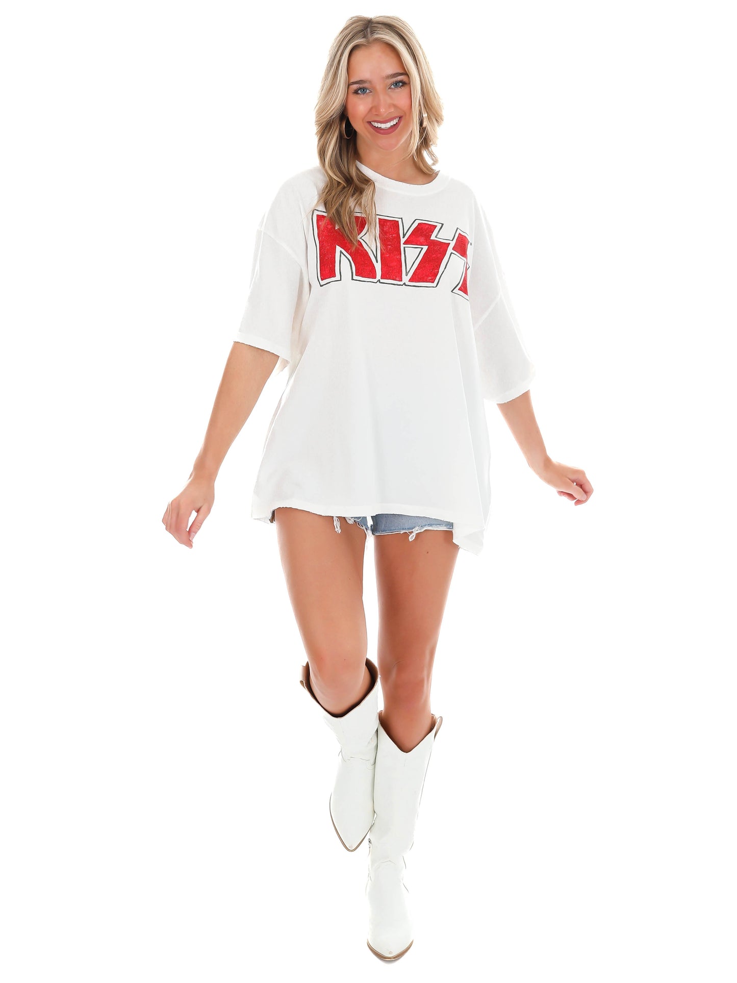 Kiss Glitter Logo Tee