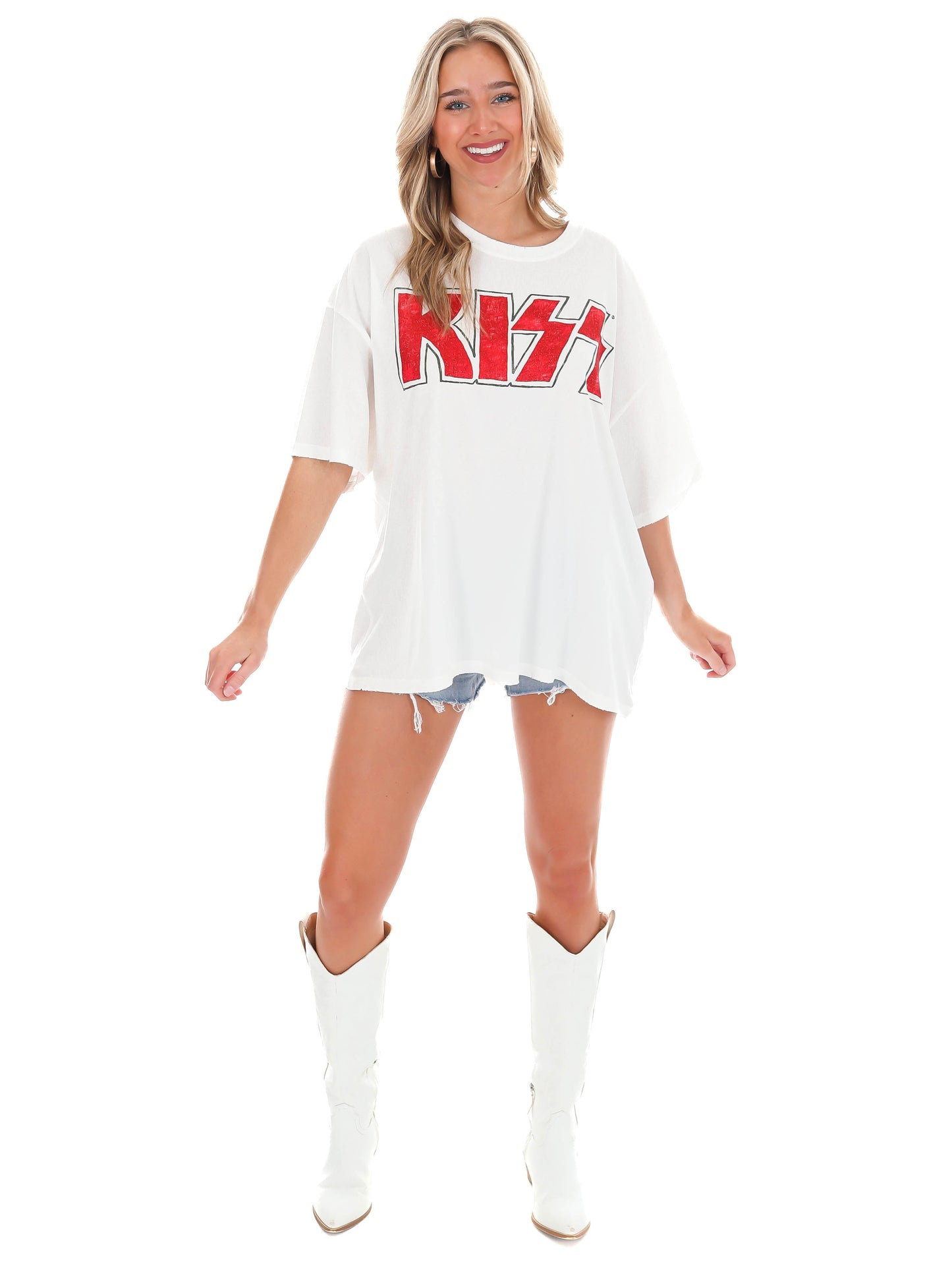 Kiss Glitter Logo Tee