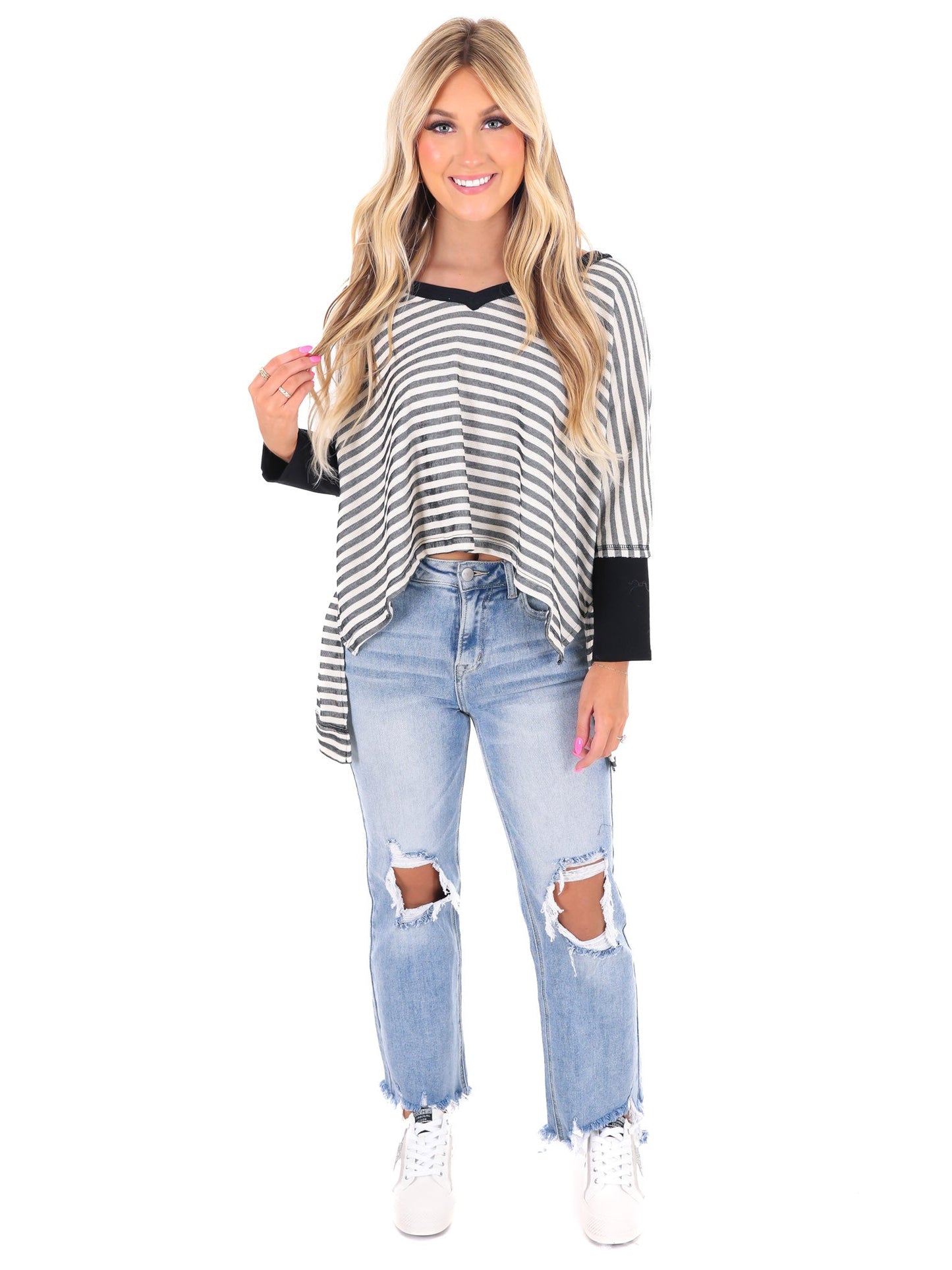 Reason to Stay Stripe Top