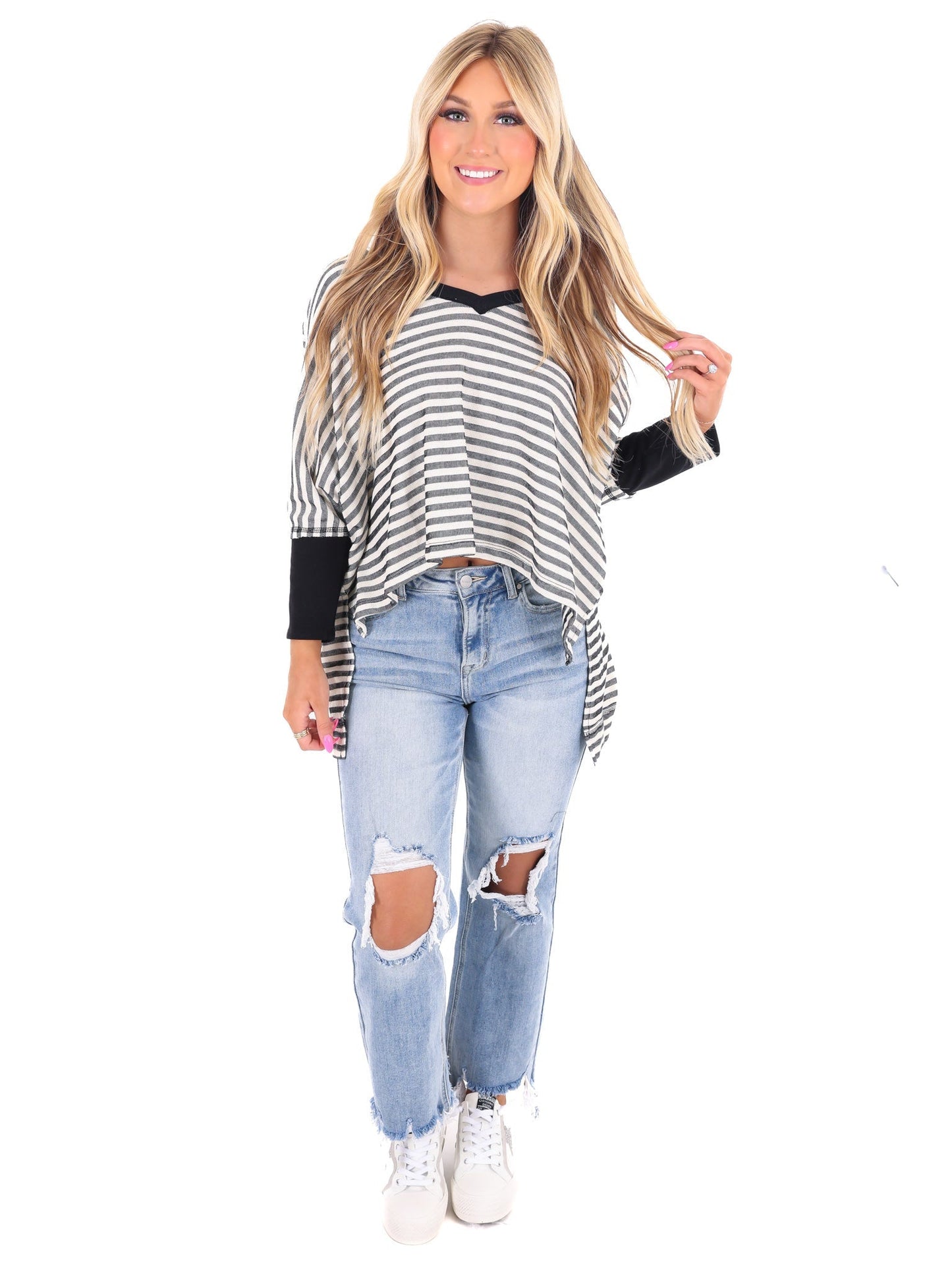 Reason to Stay Stripe Top