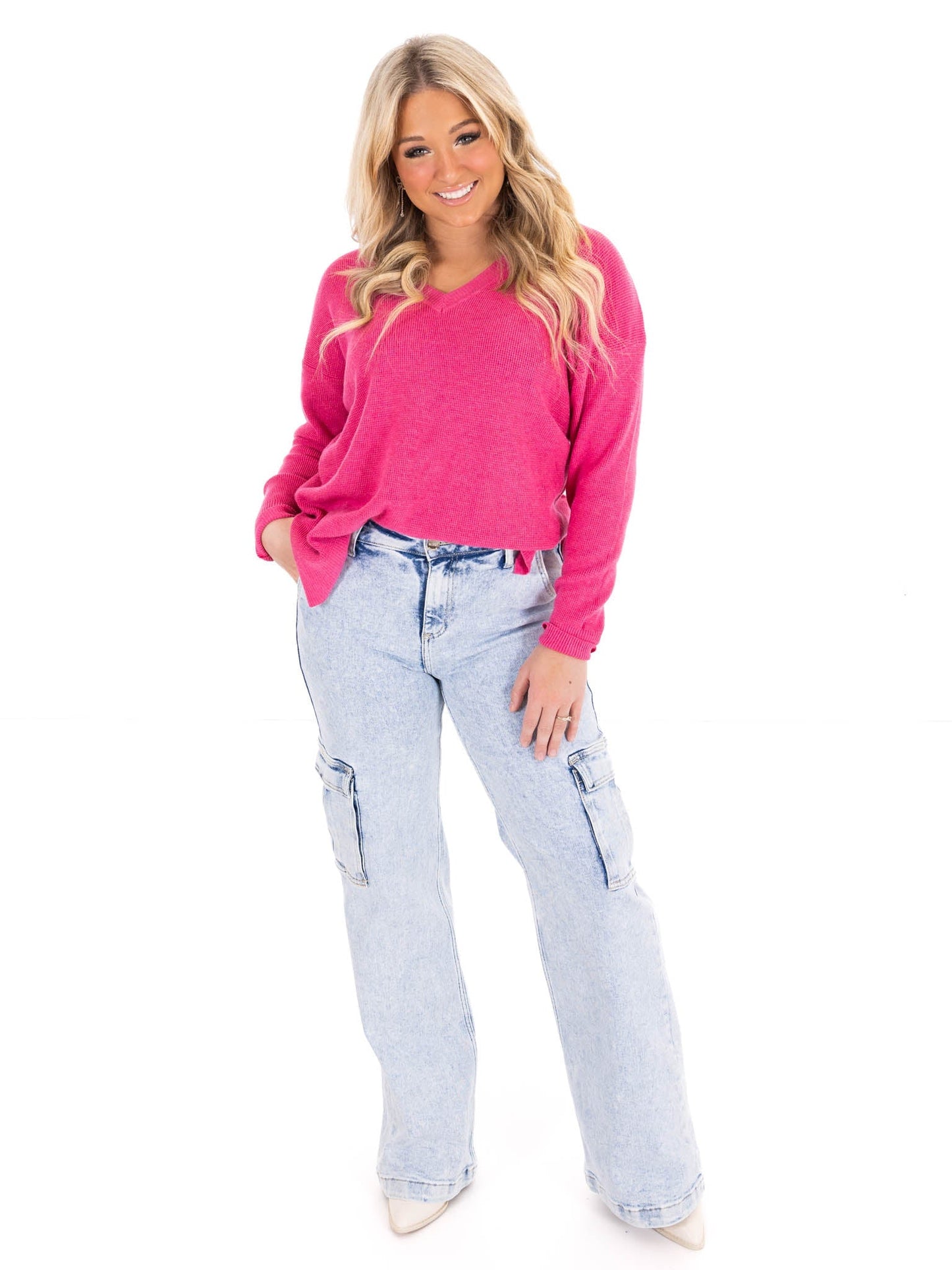 In My Dreams Waffle Knit Top